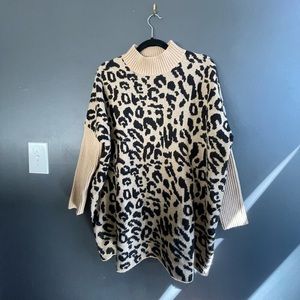 Cheetah Print Sweater Dress